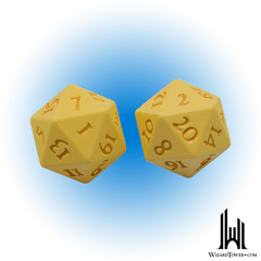 Heavy Metal D20 - 2 Dice Set Vivid Yellow